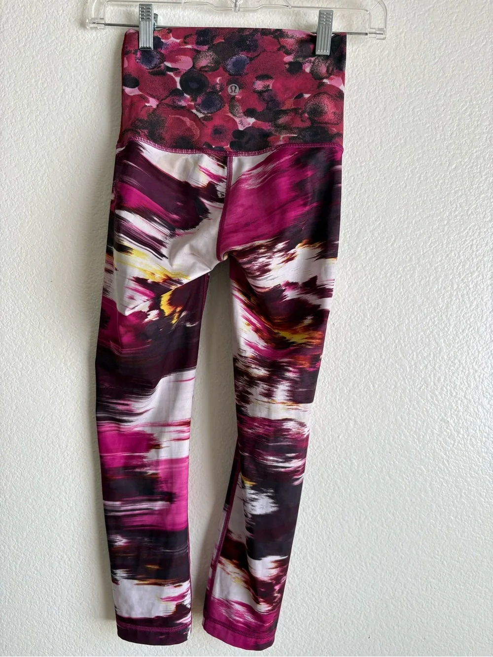 lululemon athletica Fuchsia & Black Brushstroke High-Waist Leggings